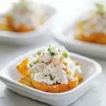 Crab Salad Sweet Potato Chip Bites