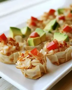 Crab and Avocado Phyllo Bites