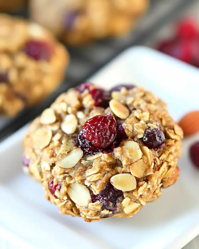Cranberry Almond Breakfast Cookies
