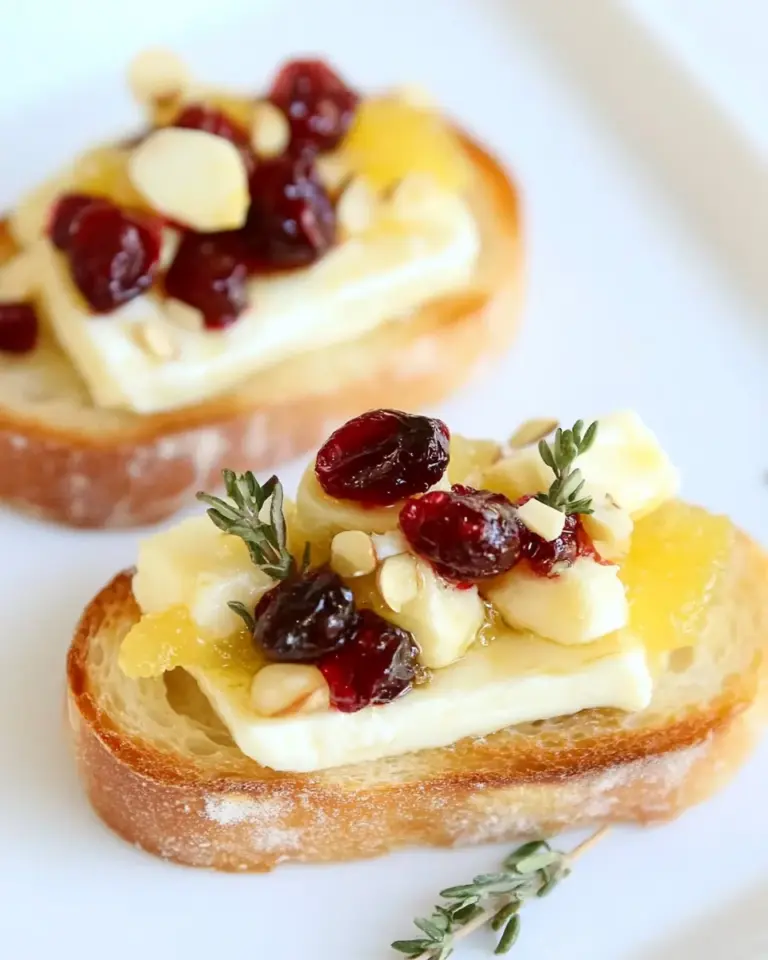 Cranberry Orange Brie Crostini