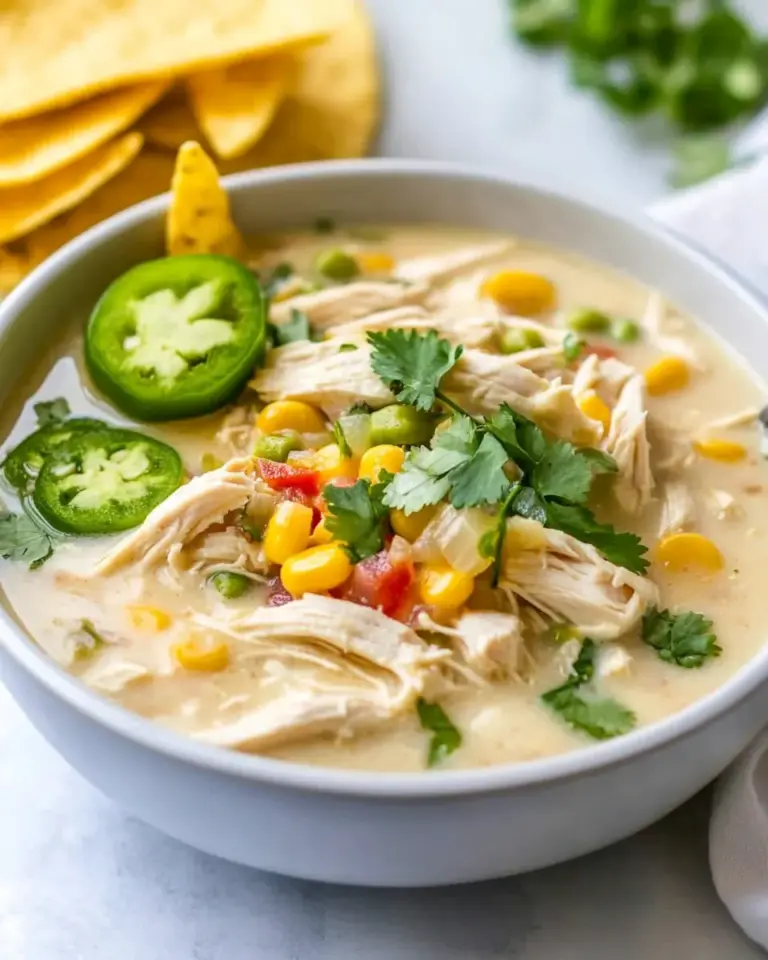 Creamy Crockpot White Chicken Chili