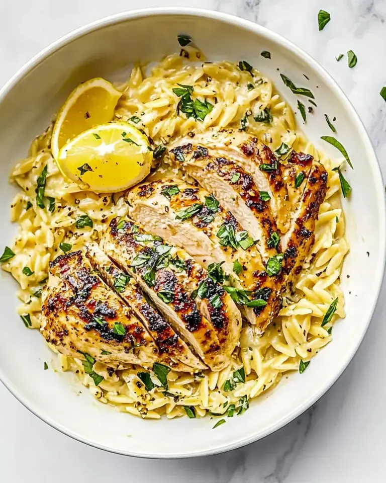 Creamy Greek Chicken With Orzo