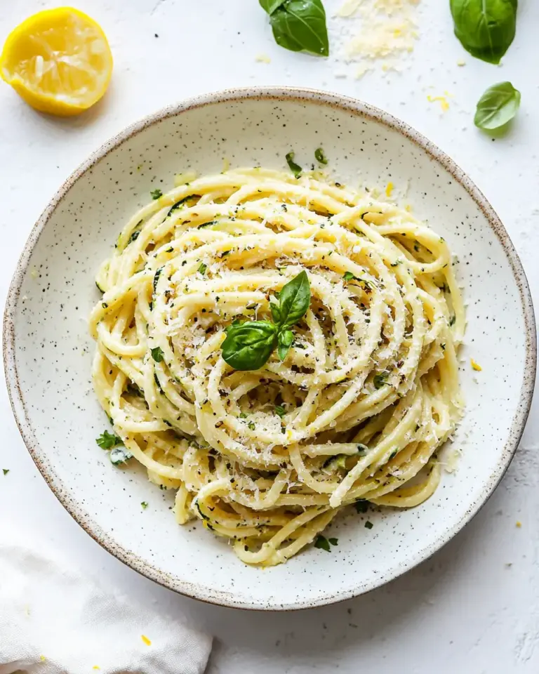 Creamy Lemon Zucchini Bucatini