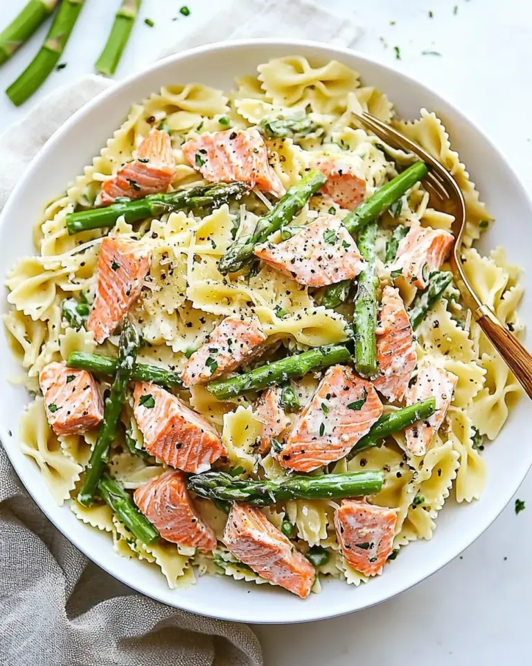 Creamy Salmon Asparagus Pasta