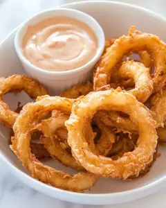 Crispy Onion Rings with Dipping Sauce