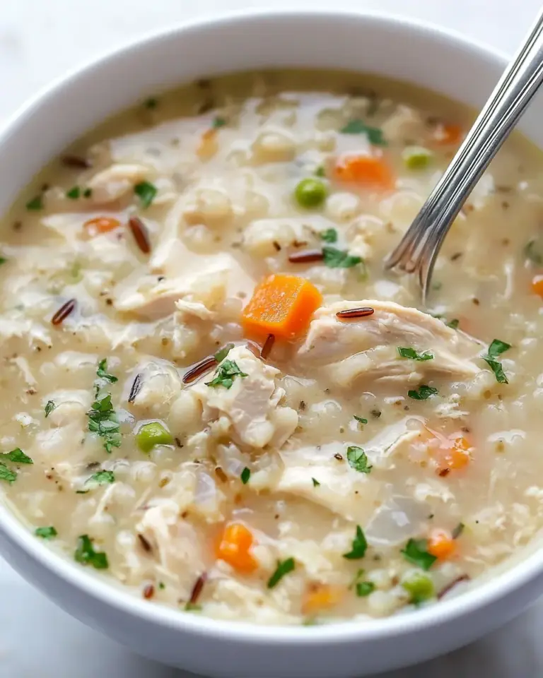 Crock Pot Creamy Chicken and Wild Rice Soup