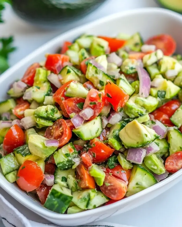Cucumber Tomato Avocado Salad