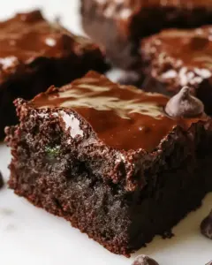 Double Chocolate Zucchini Brownies
