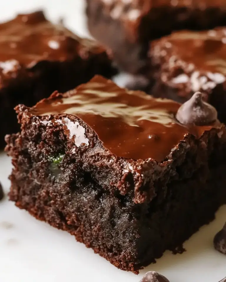 Double Chocolate Zucchini Brownies