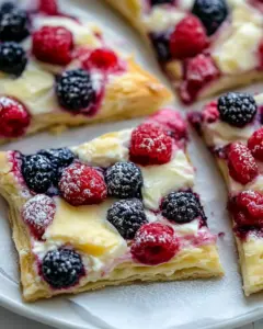 Easy 3 Ingredient Berry and Cheese Pastries
