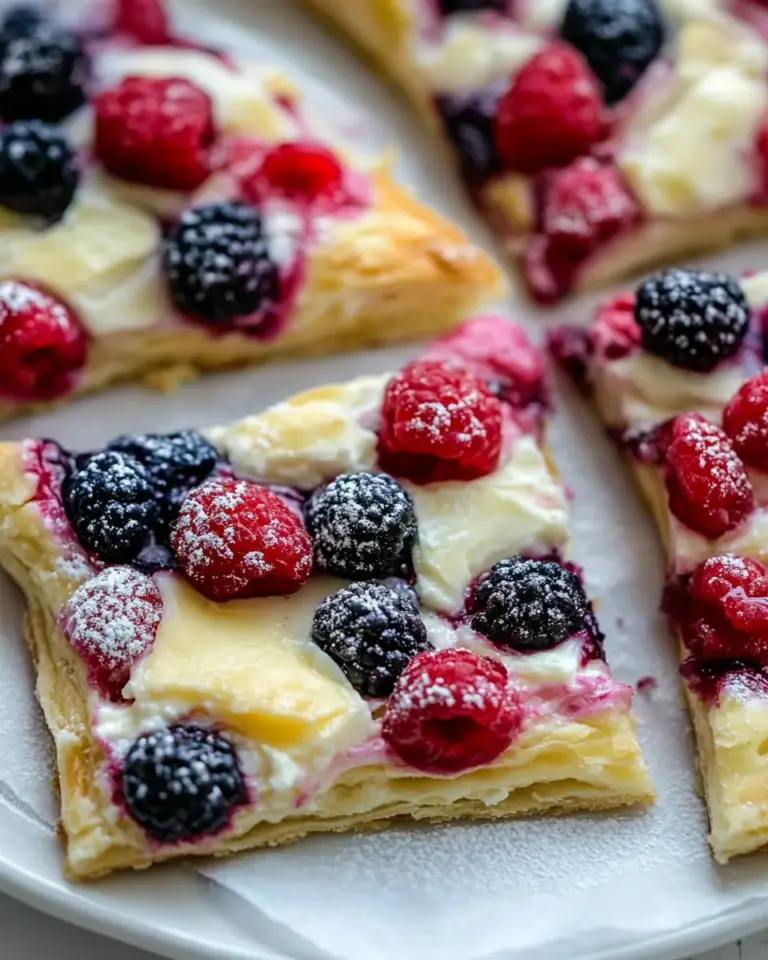 Easy 3 Ingredient Berry and Cheese Pastries