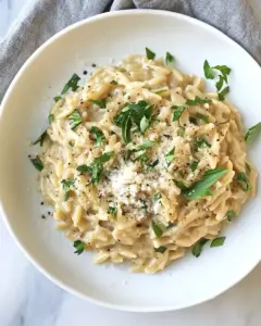 Easy Lemon Orzo Faux Risotto