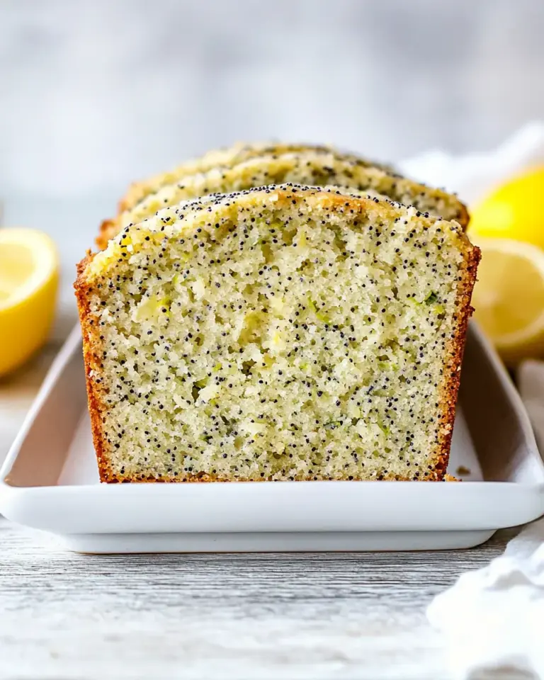 Easy Lemon Poppy Seed Zucchini Bread