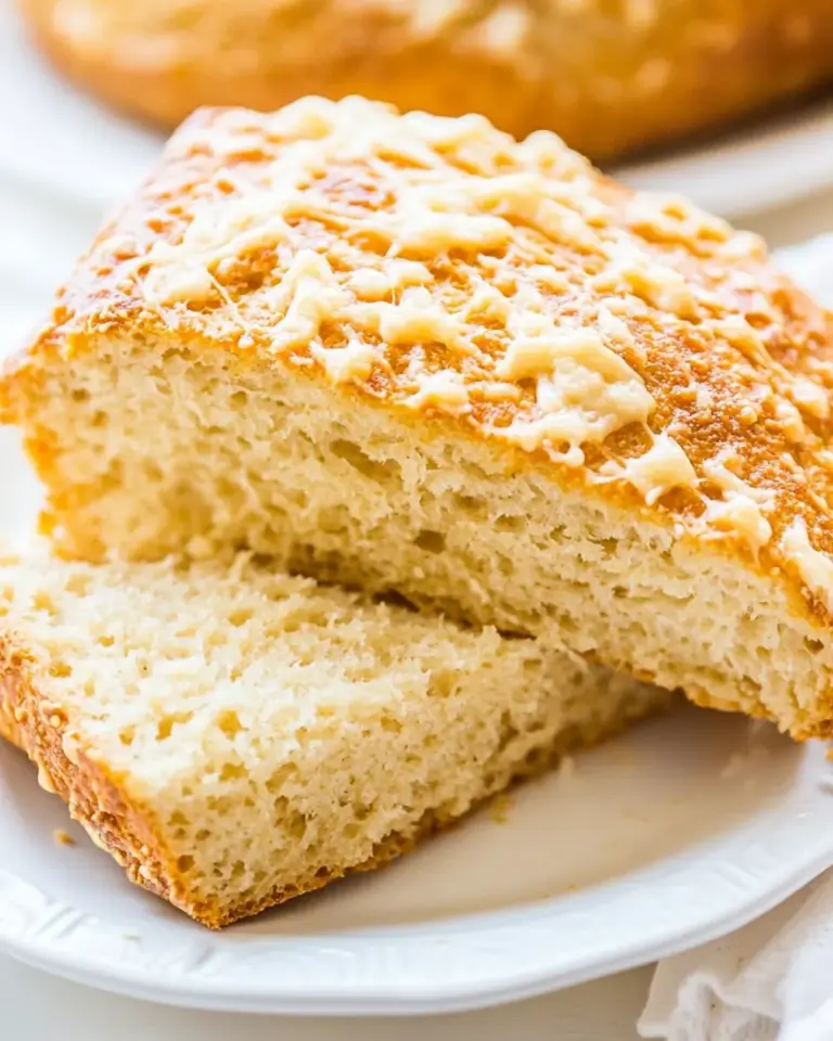 Easy No Knead Buttery Parmesan and Sour Cream Bread