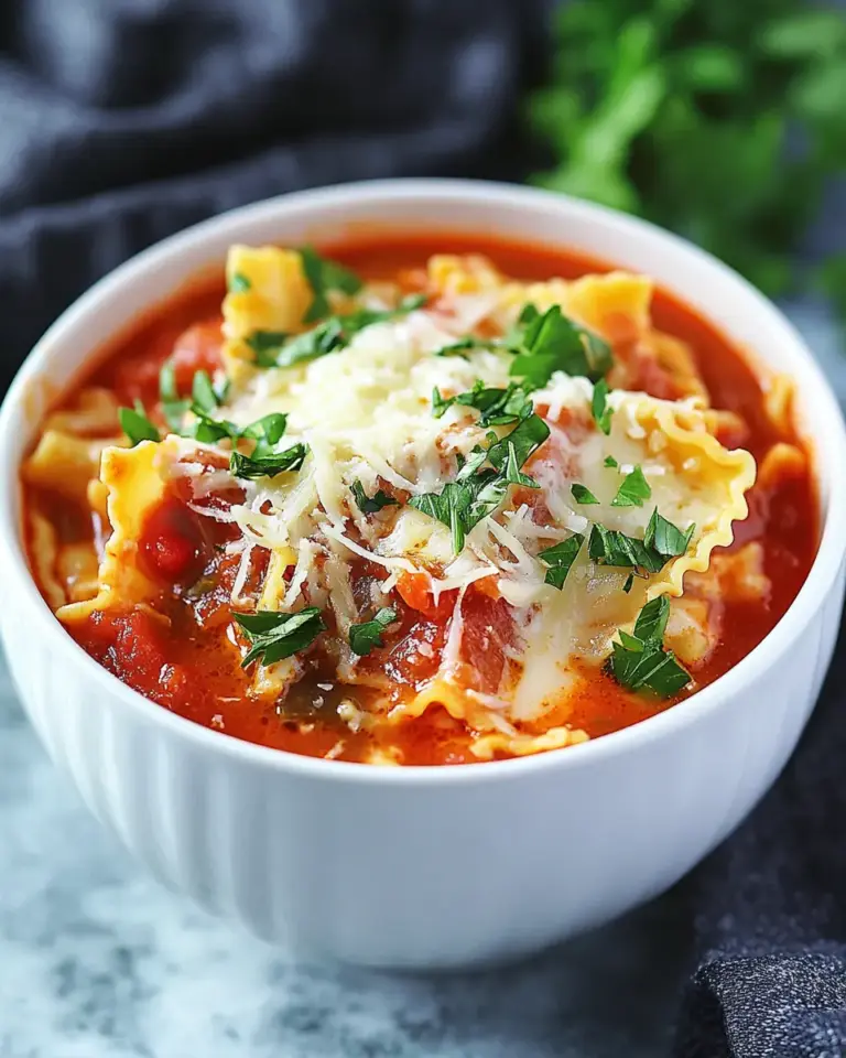 Easy Slow Cooker Lasagna Soup