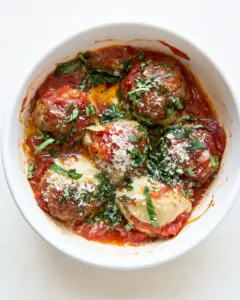 Easy Tomato Baked Meatballs