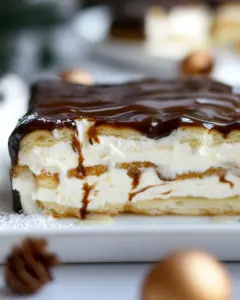 Eggnog Eclair Cake