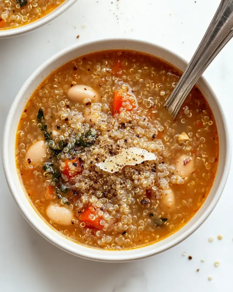 Fire Roasted Quinoa White Bean Soup