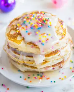 Fluffy Pancakes With Birthday Sprinkles