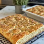 Focaccia Bread With Everything Bagel Seasoning