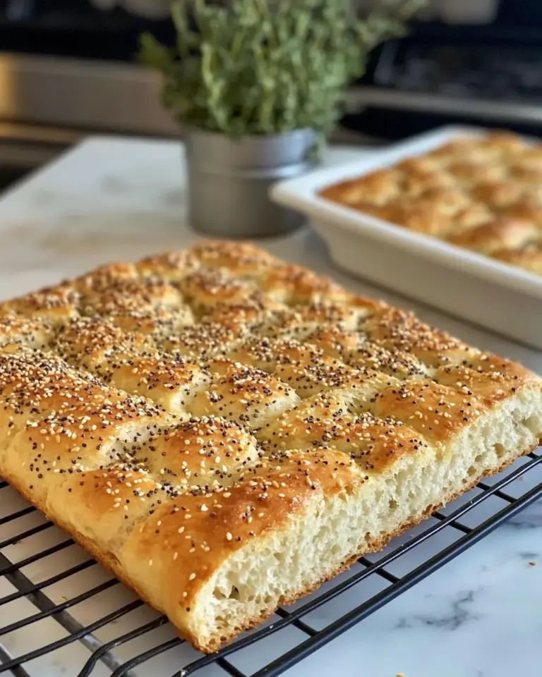 Focaccia Bread With Everything Bagel Seasoning