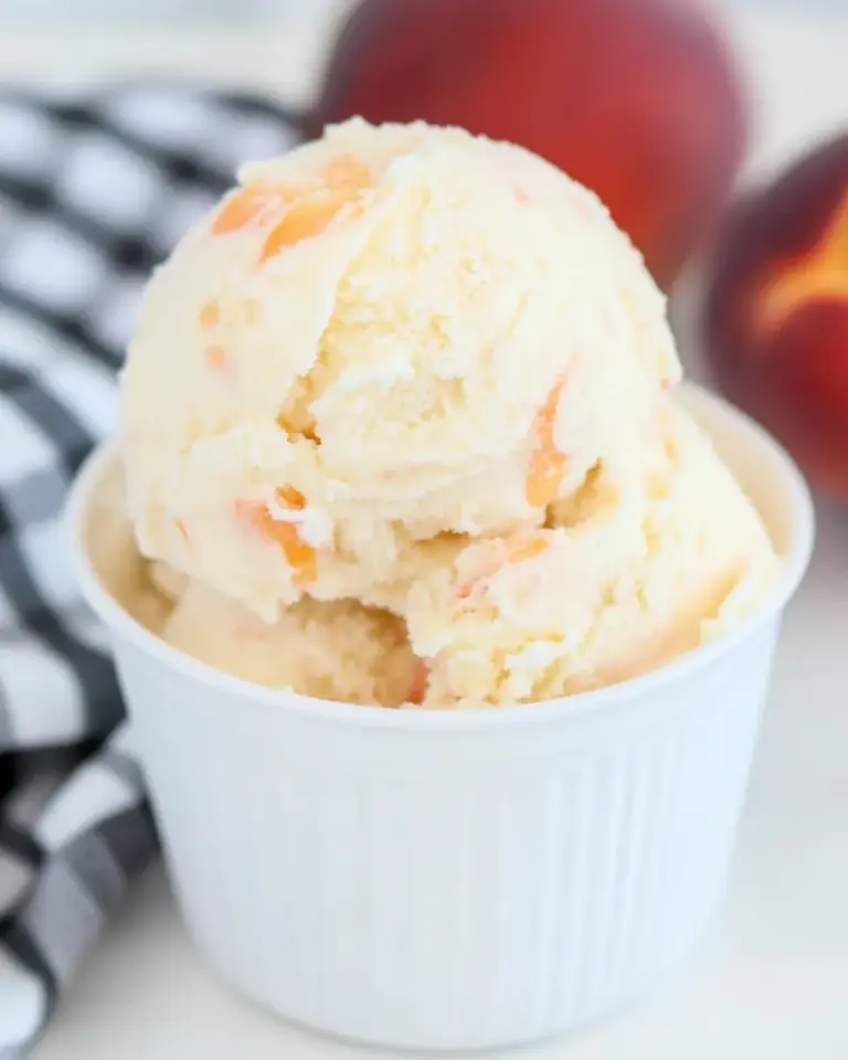 Fresh Peach Ice Cream