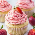 Fresh Strawberry Swirl Cupcakes with Strawberry Buttercream