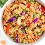 Fresh Thai Quinoa Salad with Peanut Sauce