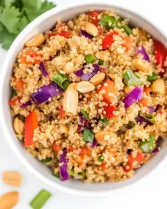 Fresh Thai Quinoa Salad with Peanut Sauce