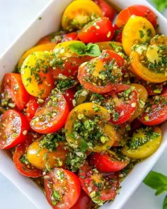 Garlicky Marinated Tomato Salad