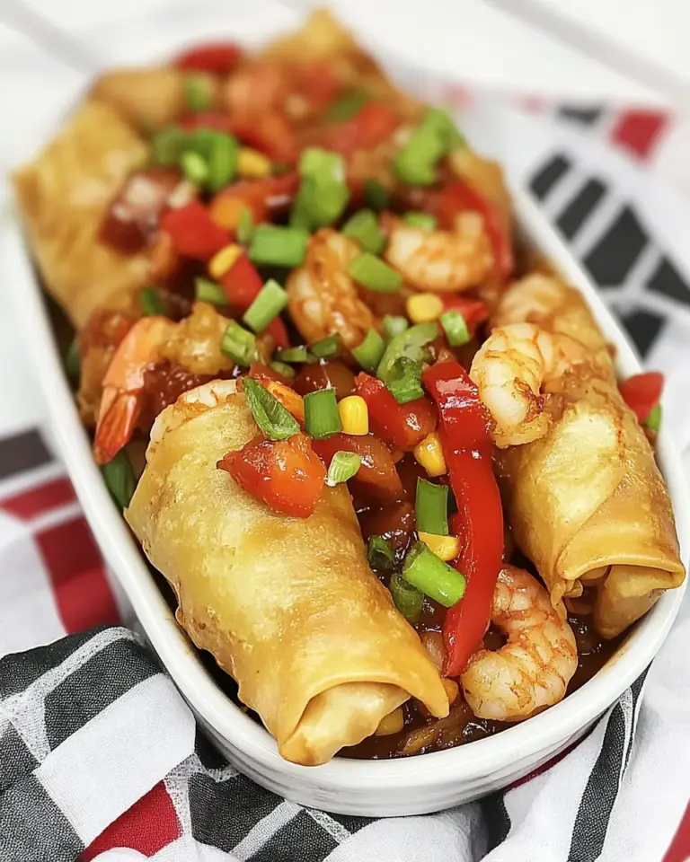 Ginger Shrimp Egg Roll Skillet