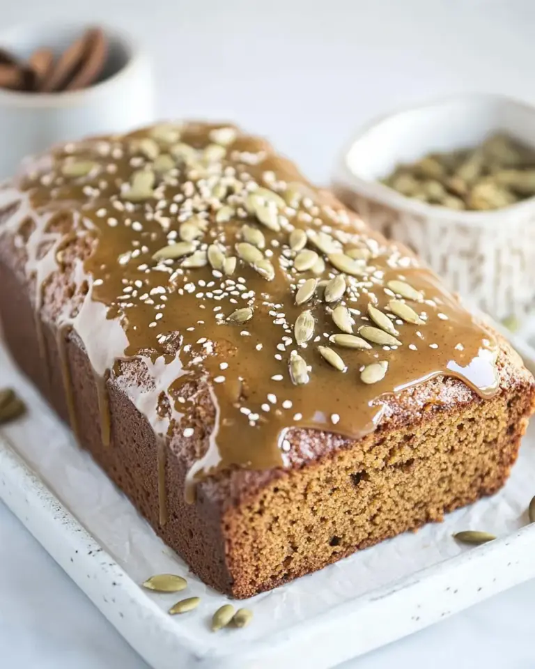 Gluten Free Pumpkin Bread with Chai Caramel Glaze