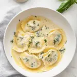 Goat Cheese Ravioli with Winter Pesto Sauce