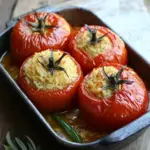 Greek Stuffed Tomatoes with Rice