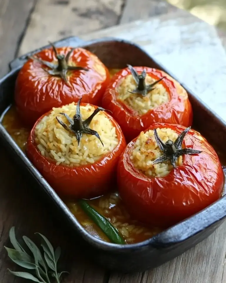 Greek Stuffed Tomatoes with Rice