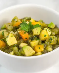 Green Tomato Salsa with Avocado