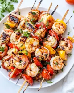 Grilled Shrimp Panzanella Skewers