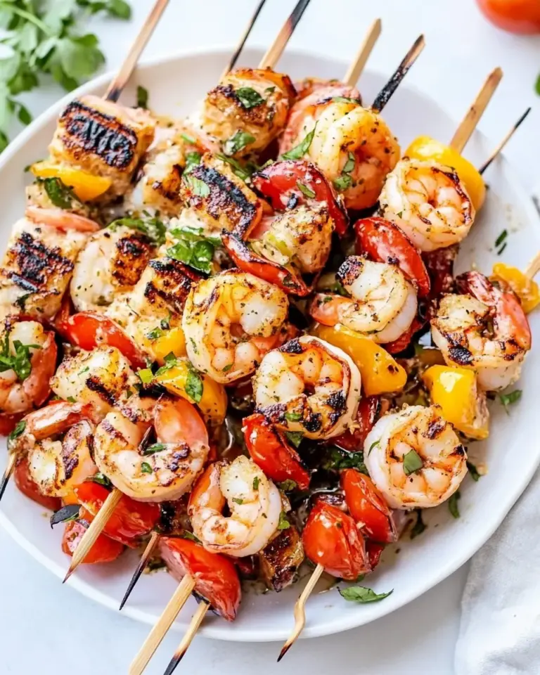 Grilled Shrimp Panzanella Skewers