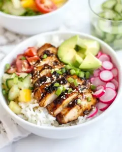 Grilled Teriyaki Chicken and Rice Bowls