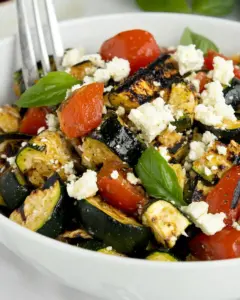 Grilled Zucchini Greek Salad
