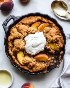 Healthy Paleo Peach Cobbler With Coconut Flour