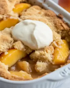 Healthy Peach Cobbler