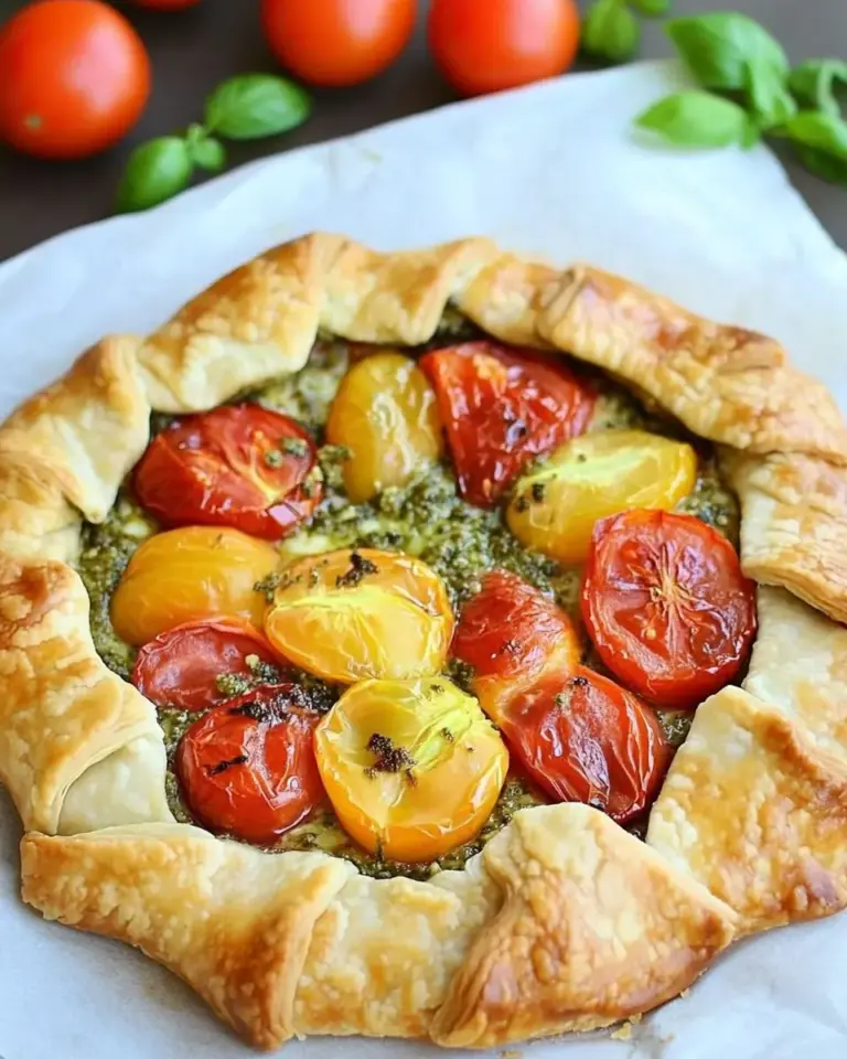 Heirloom Tomato Pesto Galette