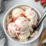 Homemade No Churn Strawberry Ice Cream