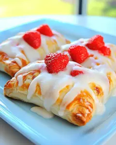 Homemade Strawberries and Cream Cheese Toaster Strudels