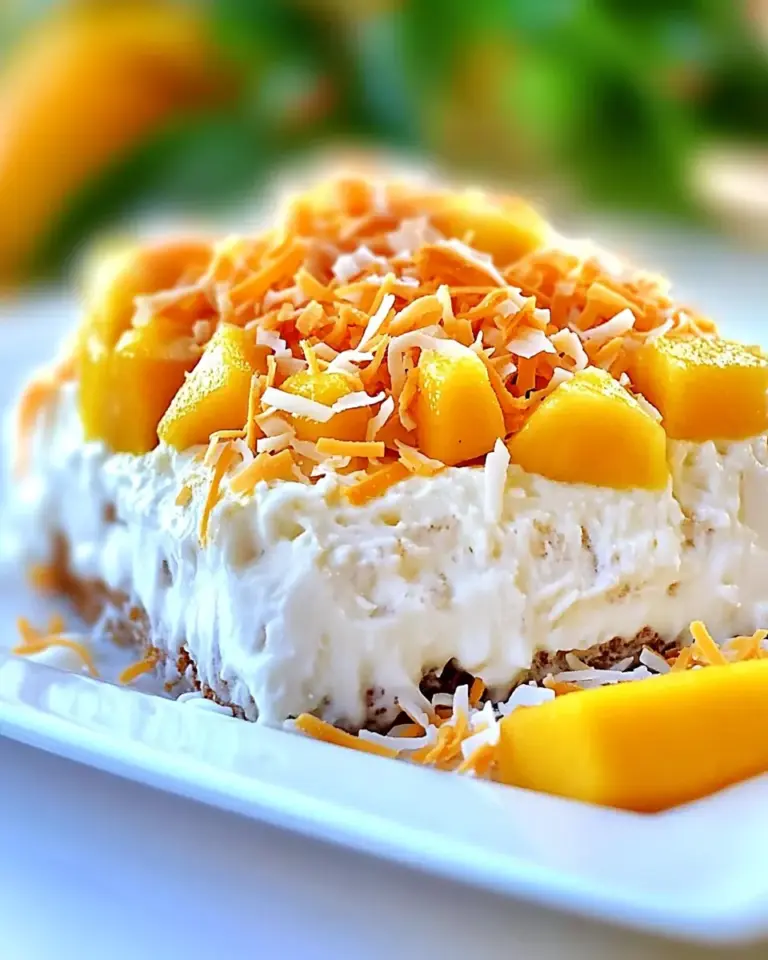 Ice Box Cake with Coconut and Mangos