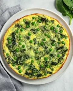 Italian Frittata with Spinach and Peas