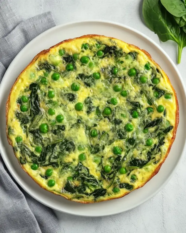 Italian Frittata with Spinach and Peas
