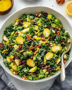 Kale and Brussels Sprouts Salad