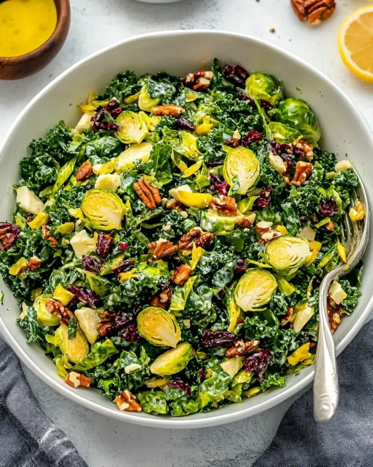 Kale and Brussels Sprouts Salad